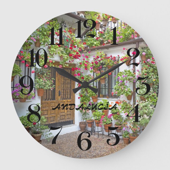 Relógio Grande reloj de pared patio de Córdoba en España (Frente)