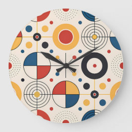 Relógio Grande Reloj diseño geométrico