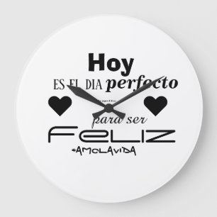 Relógio Grande Reloj motivacional