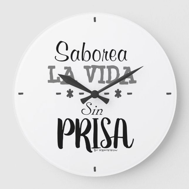 Relógio Grande Reloj motivacional (Frente)