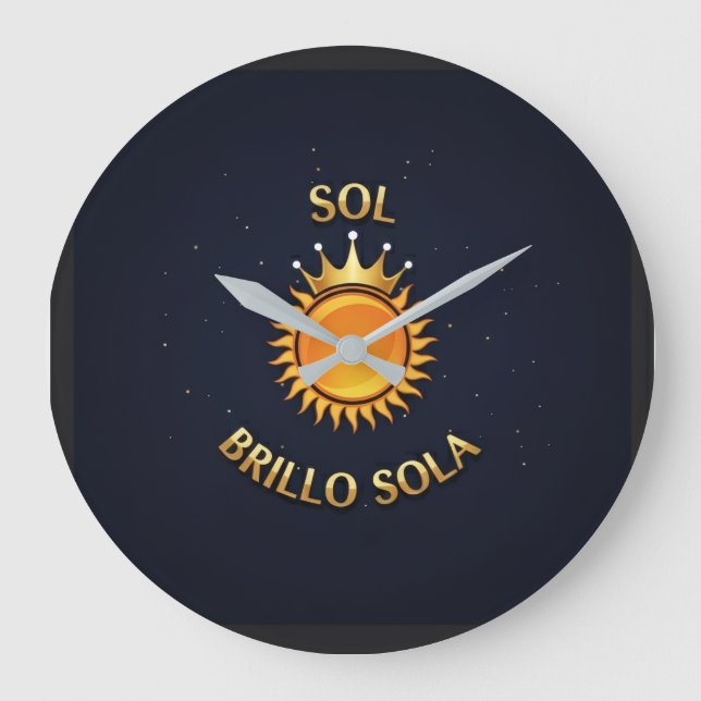 Relógio Grande Reloj Redondo Grande con Logo Sol Brillo Sola (Frente)