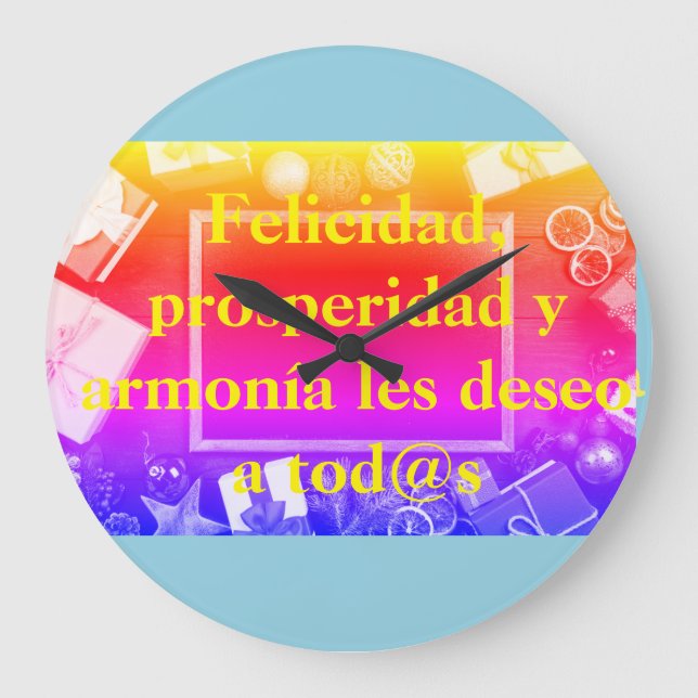 Relógio Grande Relojes de pared redondos con hermosos diseños (Frente)