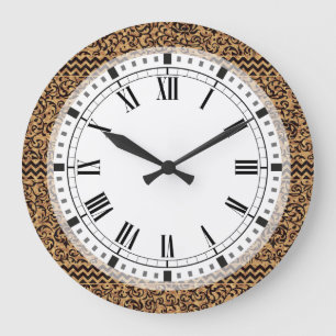 Relógio Grande Renascimento italiano Dourado floral