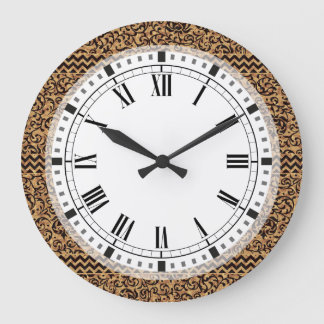 Relógio Grande Renascimento italiano Dourado floral