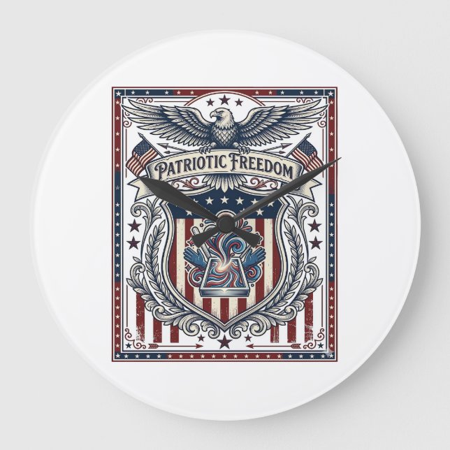 Relógio Grande Resina Patriótica (Frente)