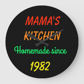 Relógio Grande Retro FAUX Neon Cozinha Caseira da Mamãe com Data