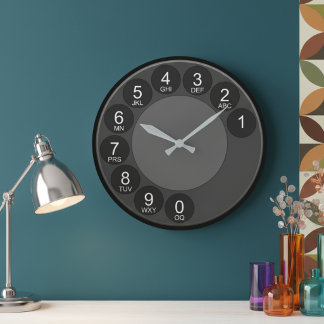 Relógio Grande Retro Phone Dial Wall Clock