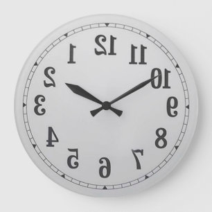 Relógio Grande Reverse Numbers Wall Clock