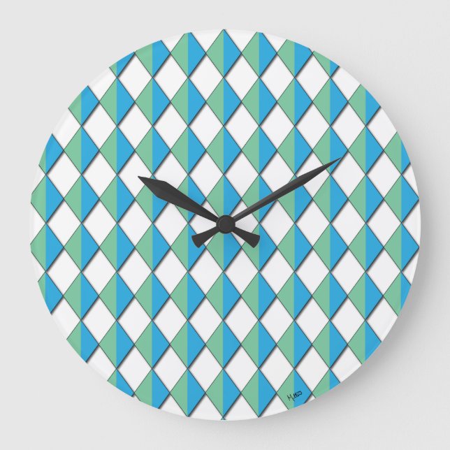 Relógio Grande Rhombus Rumpus Large Clock (Frente)