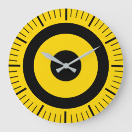 Relógio Grande Rico preto e Dourado Wall Clock sem números