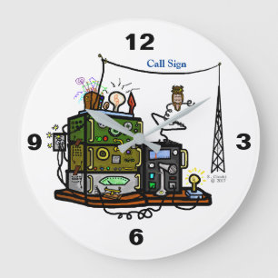 Relógio Grande Rigs Wall Clock com Sinal de Chamada
