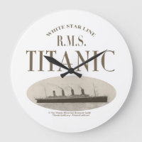 RMS Titanic Navio Fantasma Sepia/Relógio Branco