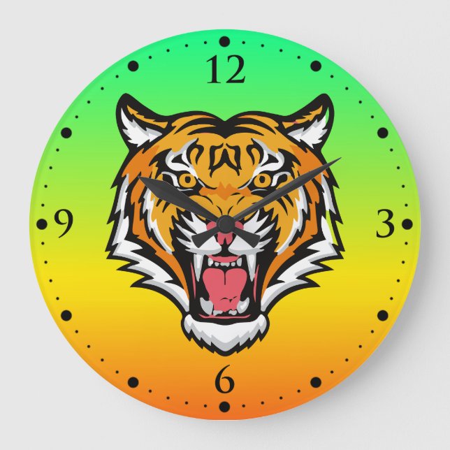 Relógio Grande Roaring Tiger Head-25818 (Frente)