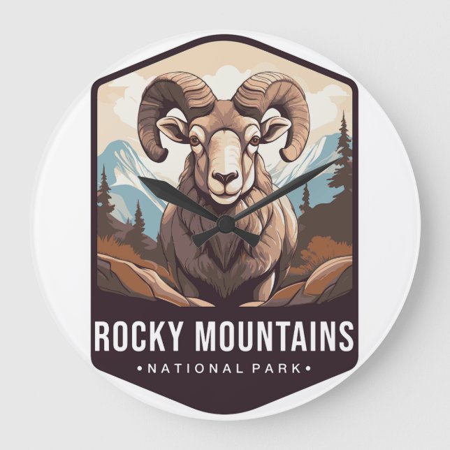 RELÓGIO GRANDE ROCKY MOUNTAIN NATIONAL PARKS WALL CLOCK 2025 (Frente)