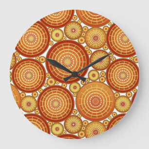 Relógio Grande Rodas aninhadas - cobre e ouro