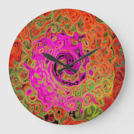 Relógio Grande Rolo Líquido Retro-Líquido do Abstrato do Groovk R