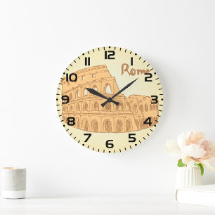 Relógio Grande Roma Colosseum Sketch