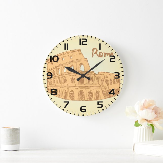 Relógio Grande Roma Colosseum Sketch (Criador carregado)