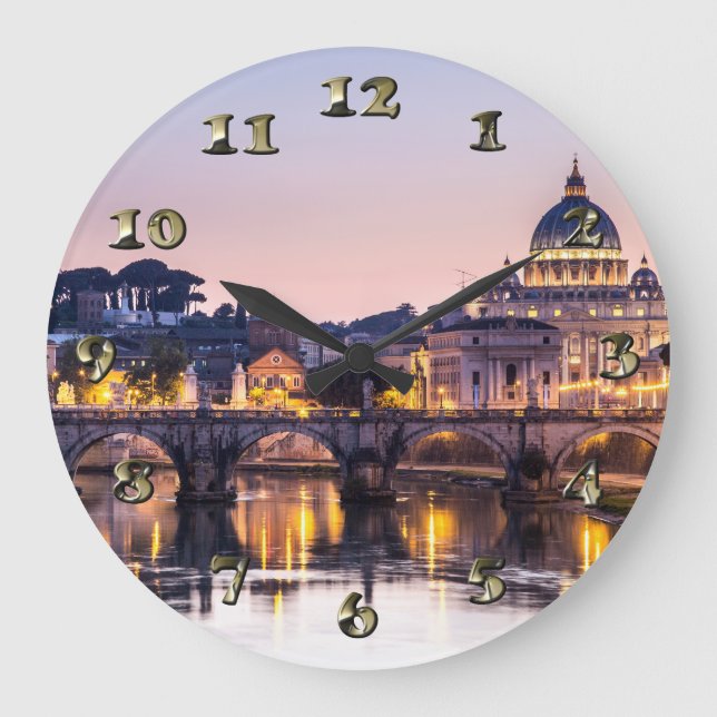 Relógio Grande Roma Italia - catedral de St Peters (Frente)
