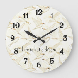 Relógio Grande Romantic life is but a dream birds  