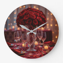 Romantic Valentine Personalized Wall Clock
