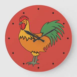 Relógio Grande Rooster custom color wall clock
