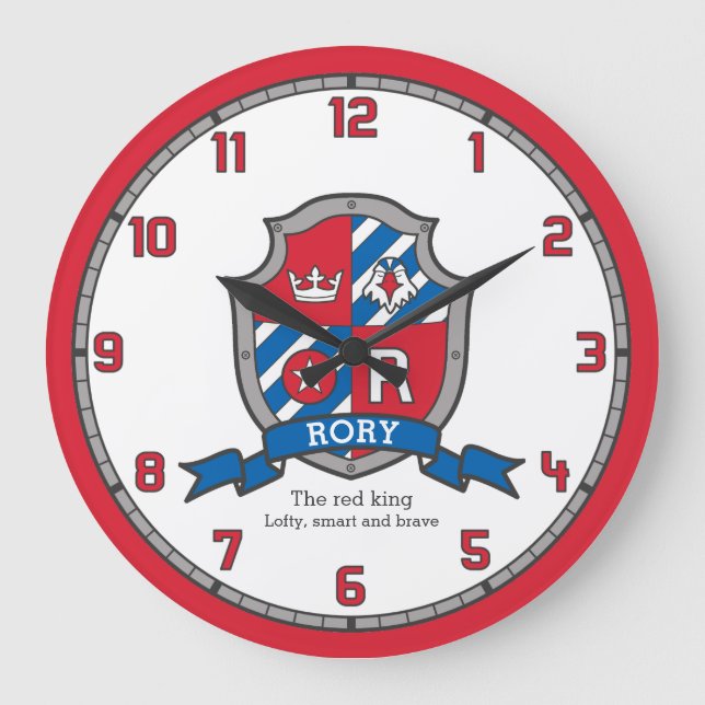 Relógio Grande Rory boys name significa heraldry knights shiight (Frente)