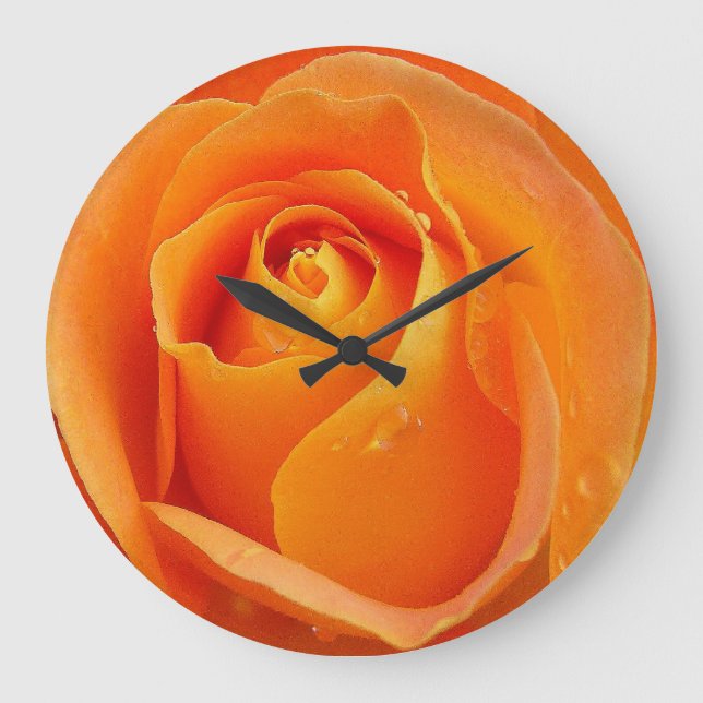 Relógio Grande Rosa 1 Wall Clocks e opções numéricas (Frente)