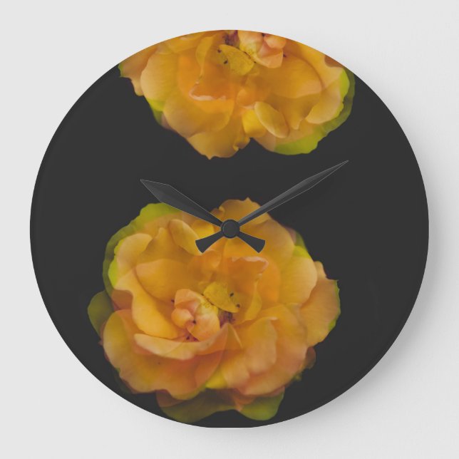 Relógio Grande Rosa amarela (Frente)