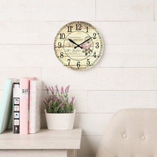 Relógio Grande Rosa de Vintage