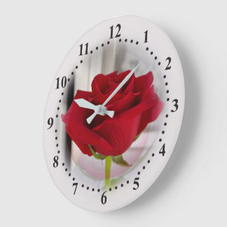 Relógio Grande Rosa vermelha 2