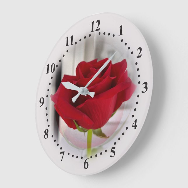 Relógio Grande Rosa vermelha 2 (Ângulo)