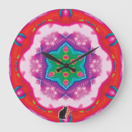 Relógio Grande Rosette Kaleidoscope
