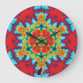 Relógio Grande Rosey Kaleidoscope