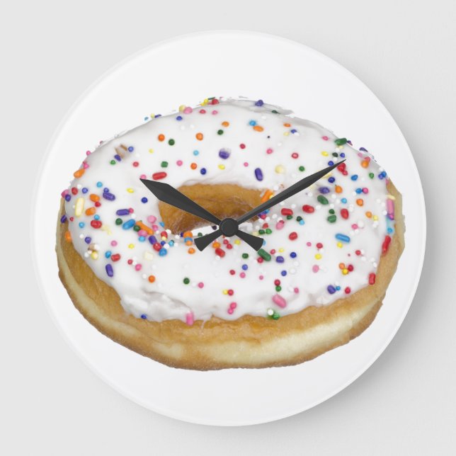 Relógio Grande ROSQUINHA Wall Clock para cozinha (Frente)