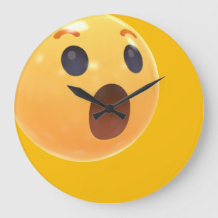 Relógio Grande Rosto de Emoji Rindo Engraçado
