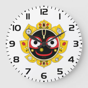Relógio Grande Rosto do Senhor Jagannath Divindade Hindu Espiritu