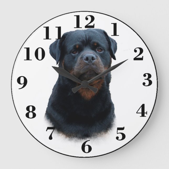 Relógio Grande Rottweiler (Frente)