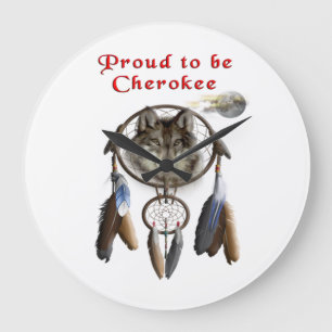 Relógio Grande Roupa indiana Cherokee