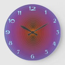 Roxo Brilhante/Aqua> WallClock Padrão Fractual