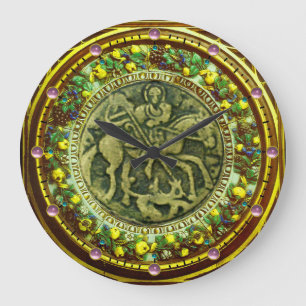 RELÓGIO GRANDE RUA.GEORGE, DRAGON BRONZE MEDALLION FLORAL CROWN