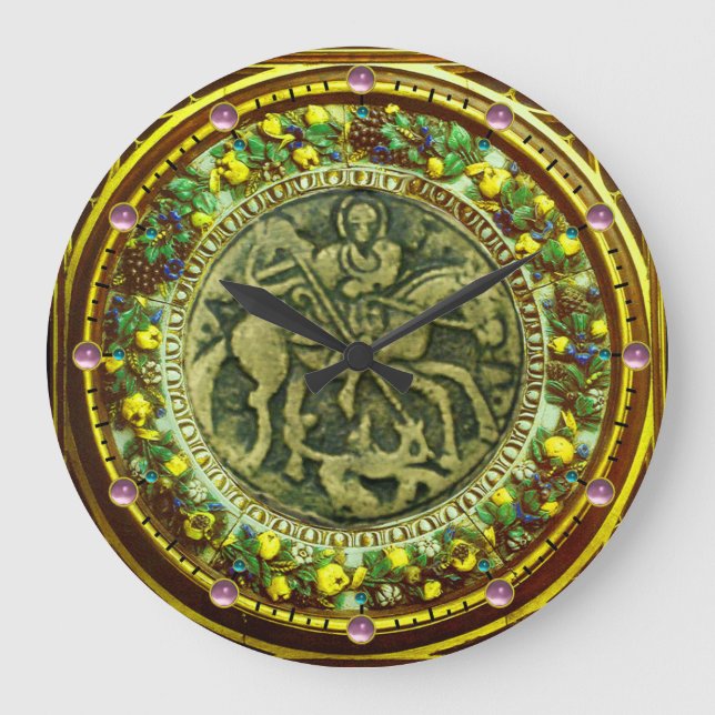 RELÓGIO GRANDE RUA.GEORGE, DRAGON BRONZE MEDALLION FLORAL CROWN (Frente)