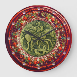 RELÓGIO GRANDE RUA.GEORGE, DRAGON BRONZE MEDALLION FLORAL CROWN