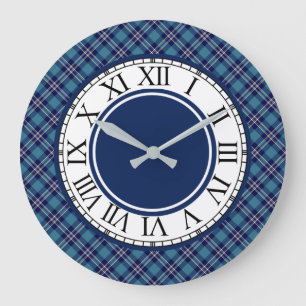 Relógio Grande Rua Xadrez Andrews Scotland Tartan