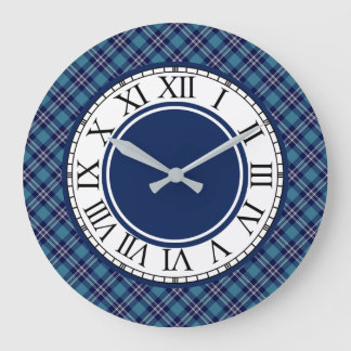 Relógio Grande Rua Xadrez Andrews Scotland Tartan