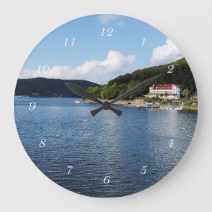 Relógio Grande Runde Wanduhr Edersee em Nordhessen