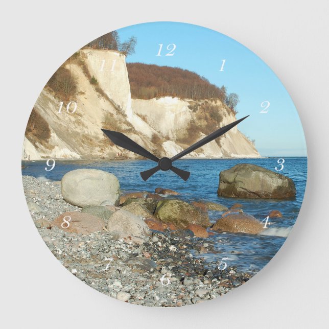 Relógio Grande Runde Wanduhr Kreidefelsen auf Rügen (Frente)