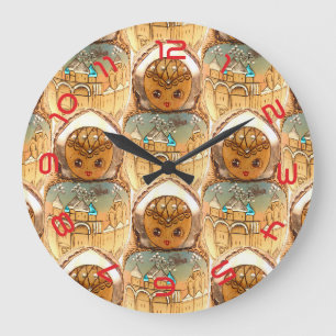 Relógio Grande Rússia - Russia Babuschka Matrjoschka Wanduhr -