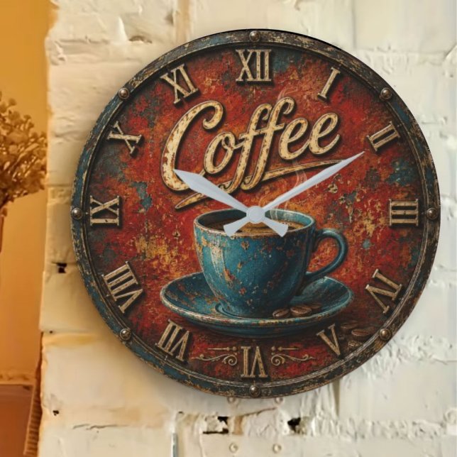 Relógio Grande Rustic Coffee (Criador carregado)
