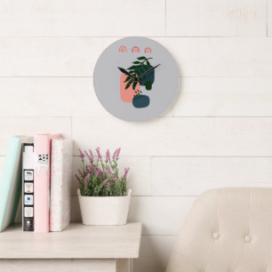 Relógio Grande Rustic Monogrammed Boho